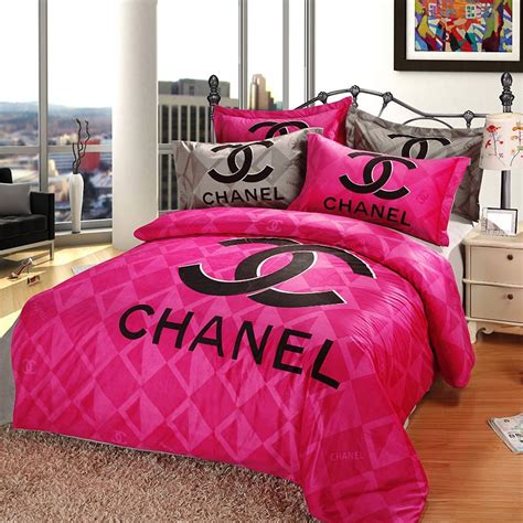 black an pink chanel bedding|chanel bedroom.